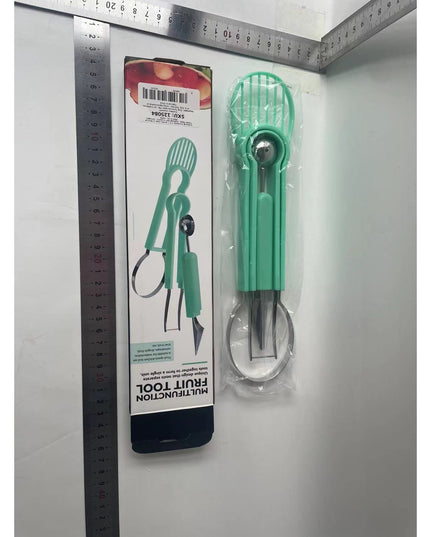 Ustensila bucatarie 1 pentru taiat si decorat fructe material inox si plastic, compact