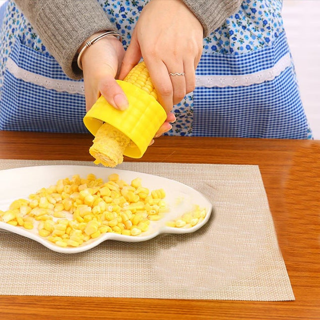 Ustensila pentru Curatare Porumb, Diametru 3.6 cm, din Plastic si Otel Inoxidabil