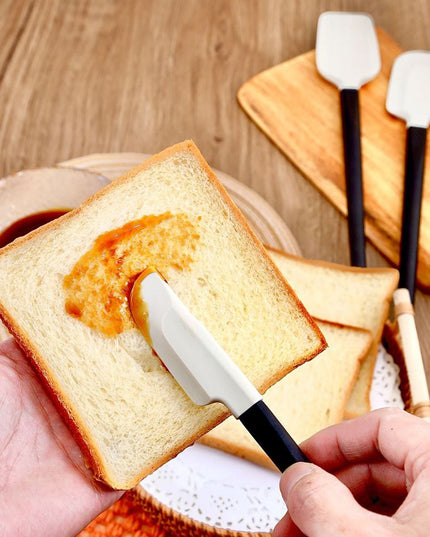 Ustensile de Bucatarie, din 4 bucati, din Silicon si Lemn, Spatule de Diferite Dimensiuni, Termo rezistente, Antiaderente, Instrument de Amestecat in Bucatarie