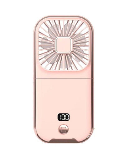 Ventilator Portabil 1, de Mana, de Gat, de Birou,3 Trepte de Viteza, Incarcare USB, Pliabil, Afisaj Digital, Suport Telefon