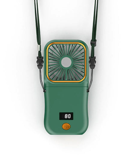 Ventilator Portabil 1, de Mana, de Gat, de Birou,3 Trepte de Viteza, Incarcare USB, Pliabil, Afisaj Digital, Suport Telefon