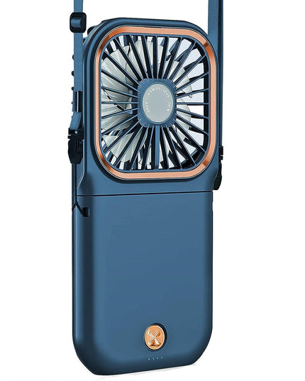 Ventilator Portabil 1, de Mana, de Gat, de Birou,3 Trepte de Viteza, Incarcare USB, Pliabil, Afisaj Digital, Suport Telefon