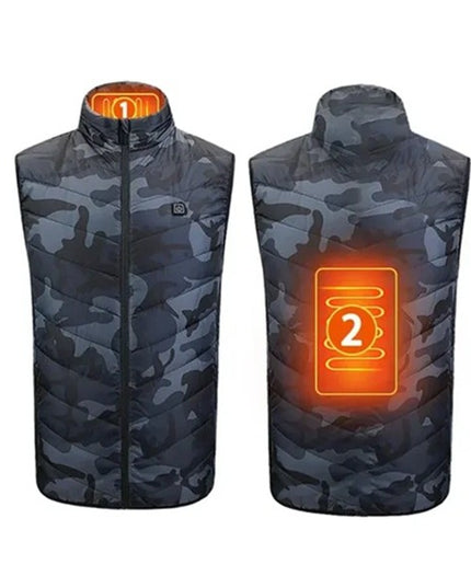 Vesta cu Incalzire, Unisex, 2 Zone de Incalzire, Umplutura Bumbac, 3 Trepte de Temperatura, Incarcare USB