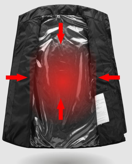 Vesta Inteligenta Incalzita, Unisex, 2 Zone de Incalzire, Umplutura Bumbac, 3 Trepte de Temperatura, Incarcare USB