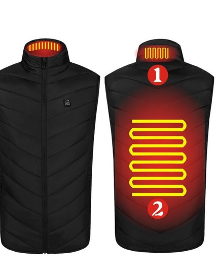 Vesta Inteligenta Incalzita, Unisex, 2 Zone de Incalzire, Umplutura Bumbac, 3 Trepte de Temperatura, Incarcare USB