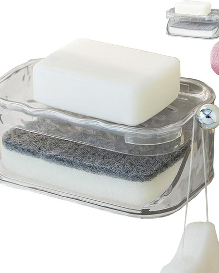 Savoniera Dubla, 2 Straturi, Instalare fara Perforare, Agatatoare Burete