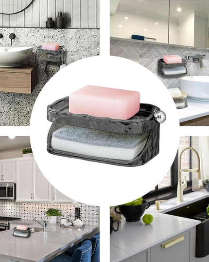 Savoniera Dubla, 2 Straturi, Instalare fara Perforare, Agatatoare Burete