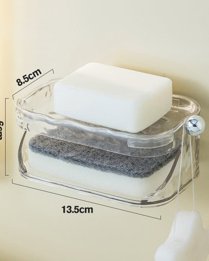 Savoniera Dubla, 2 Straturi, Instalare fara Perforare, Agatatoare Burete