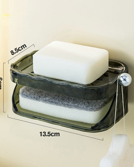 Savoniera Dubla, 2 Straturi, Instalare fara Perforare, Agatatoare Burete