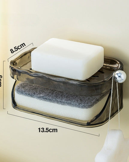 Savoniera Dubla, 2 Straturi, Instalare fara Perforare, Agatatoare Burete