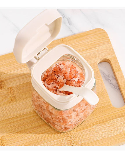 Recipient Condimente, din Stilca, 180 ml, cu Maner si Lingurita,Capac Ondulat