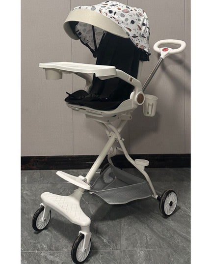 Carucior Sport 3in1, 6-36 Luni, Reversibil, Pliabil, Tavita pentru Masa, Pozitie de Somn, Centura de Siguranta, Roti 360, Suport Pahar, Copertina pentru Soare