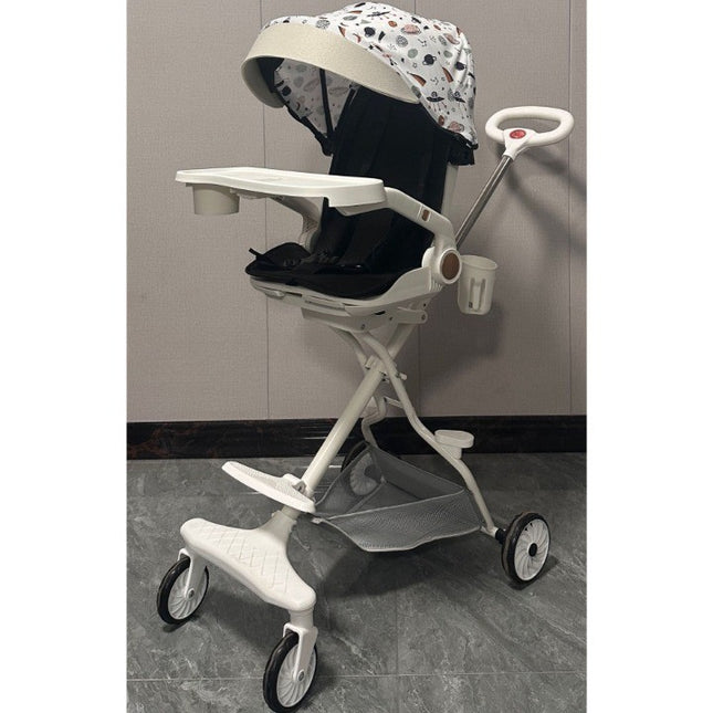 Carucior Sport 3in1, 6-36 Luni, Reversibil, Pliabil, Tavita pentru Masa, Pozitie de Somn, Centura de Siguranta, Roti 360, Suport Pahar, Copertina pentru Soare