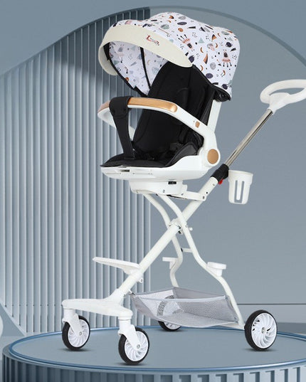 Carucior Sport 3in1, 6-36 Luni, Reversibil, Pliabil, Tavita pentru Masa, Pozitie de Somn, Centura de Siguranta, Roti 360, Suport Pahar, Copertina pentru Soare