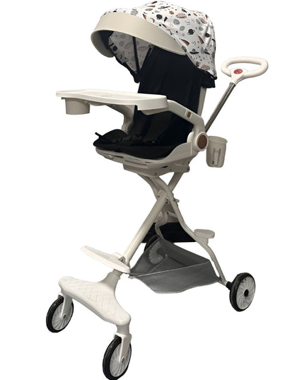 Carucior Sport 3in1, 6-36 Luni, Reversibil, Pliabil, Tavita pentru Masa, Pozitie de Somn, Centura de Siguranta, Roti 360, Suport Pahar, Copertina pentru Soare