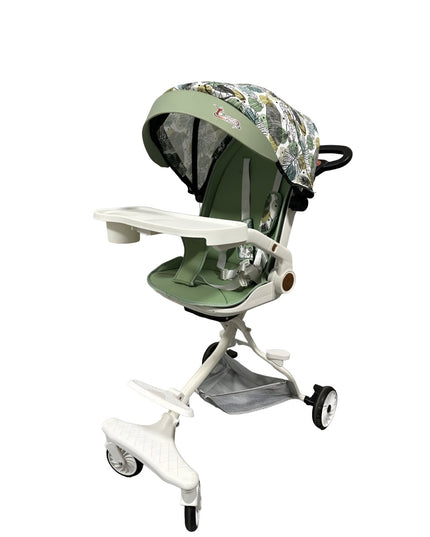 Carucior Sport 3in1, 6-36 Luni, Reversibil, Pliabil, Tavita pentru Masa, Pozitie de Somn, Centura de Siguranta, Roti 360, Suport Pahar, Copertina pentru Soare