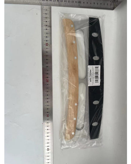 Taietor Feliator de Pizza, din Otel Inoxidabil, cu Capac, Maner din Lemn, Antialunecare, Lama Neteda si Ascutita