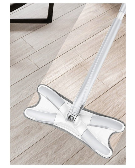 Mop Plat, cu Sistem de Stoarcere, 4 Lavete Incluse, Lungime Telescopica