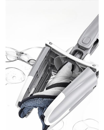 Mop Plat, cu Sistem de Stoarcere, 4 Lavete Incluse, Lungime Telescopica