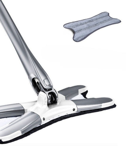 Mop Plat, cu Sistem de Stoarcere, 4 Lavete Incluse, Lungime Telescopica