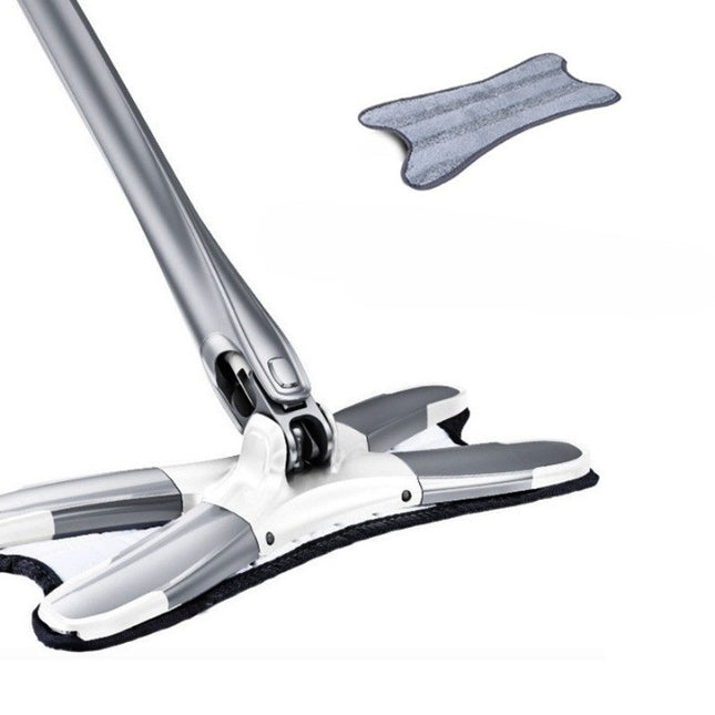 Mop Plat, cu Sistem de Stoarcere, 4 Lavete Incluse, Lungime Telescopica