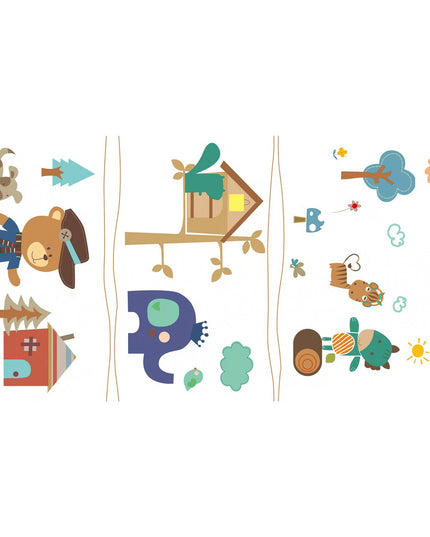 Covoras pentru Copii, cu 2 Fete, Model ZOO/Ursulet, din XPE+PE, Impermeabil, Antiderapant, Protectie Termica, +3 Luni, Pliabil